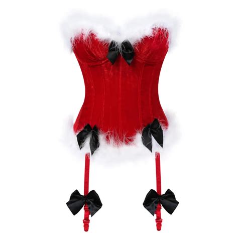 Sexy Overbust Corset Christmas Costume Cosplay Dress Corset Bustier Bodyshaper Lingerie Showgirl