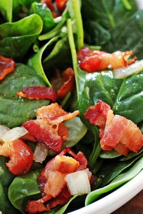 Spinach Salad With Hot Bacon Dressing Recipe Recipe Spinach Salad