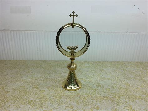 Brass Luna Holderoptional Monstrance Reliquary For Relicaltar 9