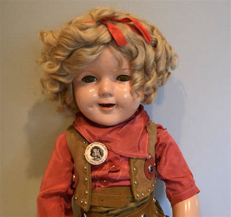 Bargain John S Antiques Large Antiuqe Shirley Temple Doll Cowgirl