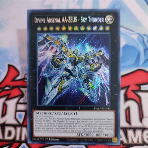 Jual Yugioh Divine Arsenal Aa Zeus Sky Thunder PHRA Secret Rare 1st