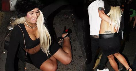 Blonde Josie Cunningham Falls Flat On Her Face In The Street After Boozy Night Out WEEKS After