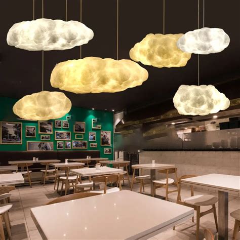 Modern Creative Romantic White Clouds Pendant Lights Led Lightning