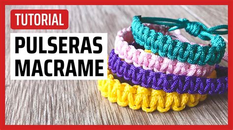 Cómo hacer PULSERA DE HILO con nudos en MACRAME fáciles y rápidas