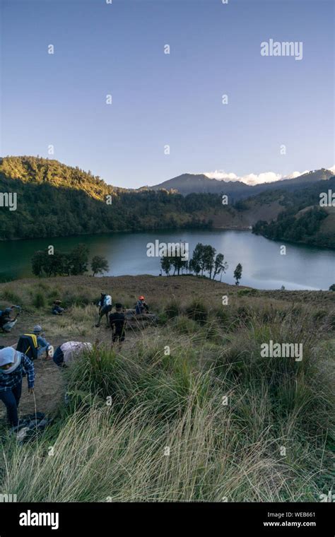 Ranu Kumbolo Lake Is Holy Lake For Hindu Located In Bromo Tengger