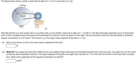 Solved The Figure Below Shows At Left A Solid Disk Of