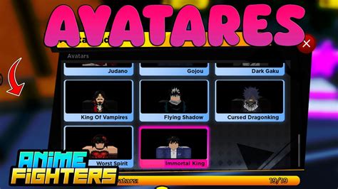 🚨ahora Todos Los Avatares En Anime Fighters Roblox Youtube