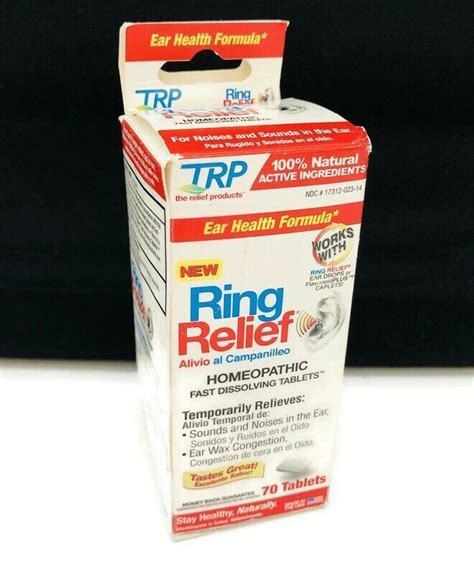 Trp Ring Relief 70 Tablets Homeopathic Ear Health Formula Fast