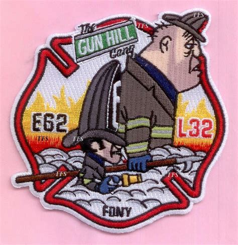 New York City Fire Dept Engine 62 Ladder 32 Patch Gun Hill Gang Ebay