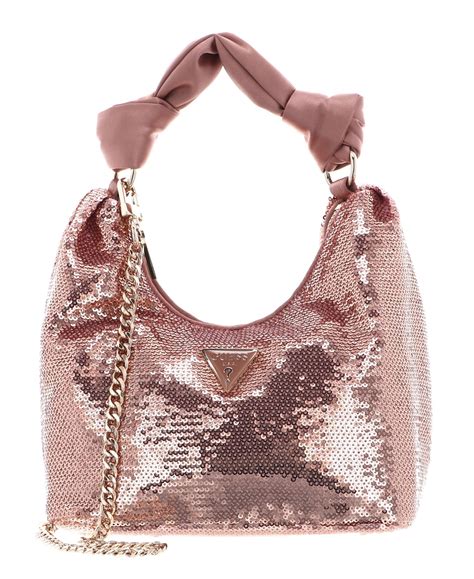 Guess Handtasche Velina Hobo Bag Rose Gold Modeherz