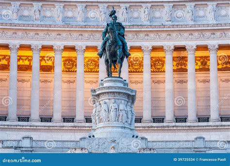 Equestrian Statue Of Vittorio Emanuele Ii In Vittoriano Piazza Venezia