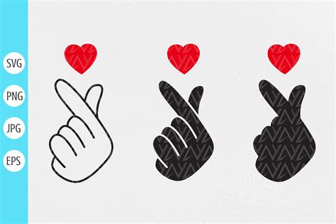 K Pop Finger Heart Svg Graphic By Designstyleay Creative Fabrica