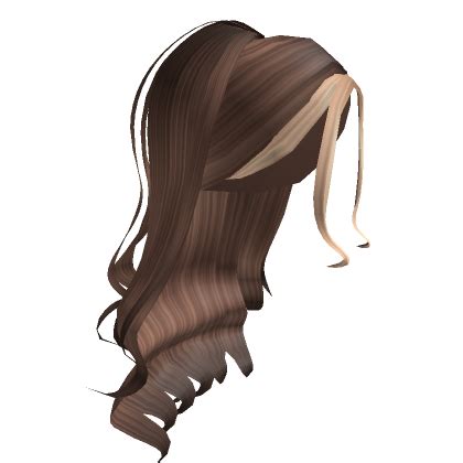 Marrom Franja Loira Elegante Cabelo Encaracolado Roblox