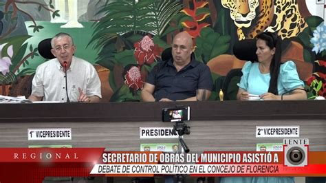 SECRETARIO DE OBRAS DEL MUNICIPIO ASISTIÓ A DEBATE DE CONTROL POLÍTICO