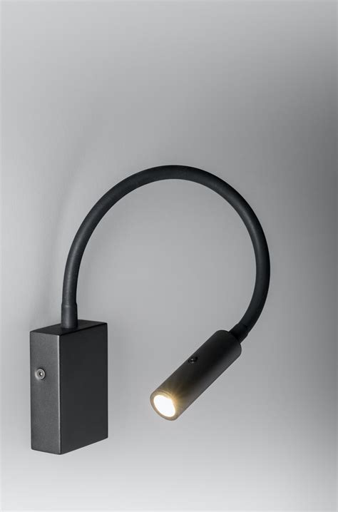 Black Flexible Bedside Reading Light With Switch On Head Id