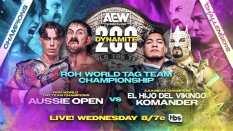 Roh Tag Team Title Match Added To 200th Episode Of Aew Dynamite