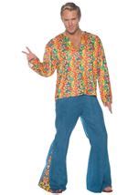 Adult Boogie Down Retro Hippie Plus Size Men Costume 35 99 The