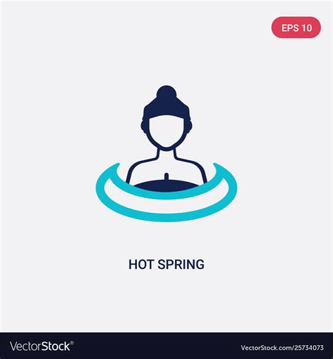 Two Color Hot Spring Icon From Beauty Concept Vector Image