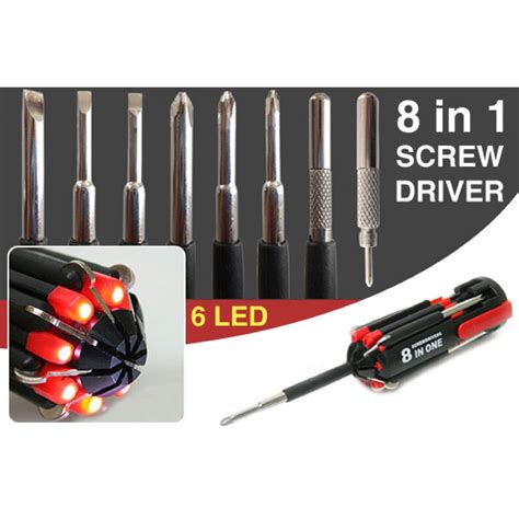 Buy Kudos 8 In 1 Multi Screwdriver With LED Portable Torch Online