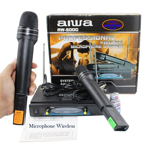 Jual Microphone Wireless Aiwa Aw G Mic Vocal Profesional Mik