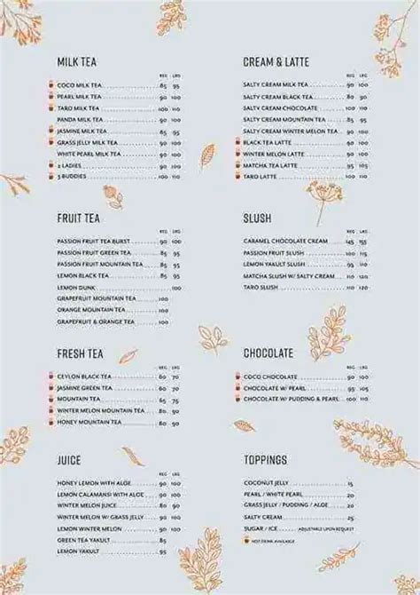 Coco Milk Tea Menu Philippines Updated Prices In July