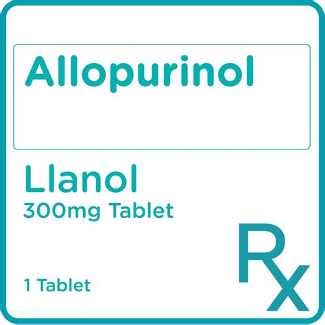 Llanol Allopurinol 300mg 1 Tablet Prescription Required Watsons