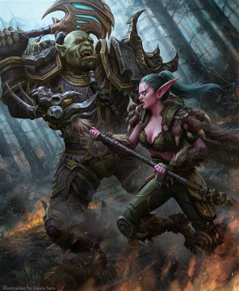 Night Elf Vs Orc By Anotherwanderer On Deviantart