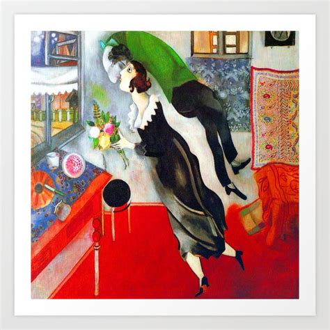 Marc Chagall The Birthday Art Print by Jon Baran | Society6