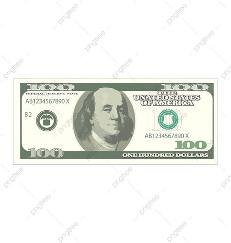 Hundred Dollars Vector Hd Png Images Illustration One Hundred Dollars