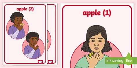 Auslan Apple Auslan Resources Teacher Made Twinkl