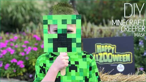 Fast And Easy Diy Minecraft Creeper Mask Last Minute Halloween Costume Free Or Cheap To Make