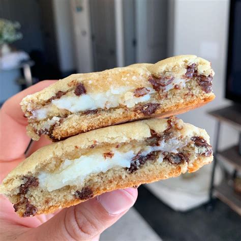 Cheesecake Stuffed Chewy Chocolate Chip Cookies R FoodPorn