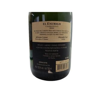 Vinho Argentino El Enemigo Chardonnay 2018 750ml Shopee Brasil