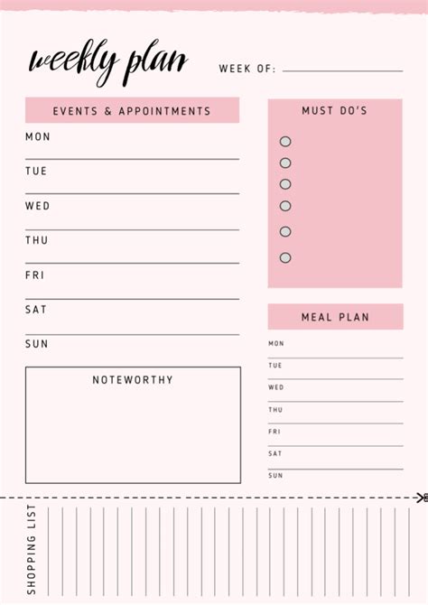 Weekly Schedule Maker