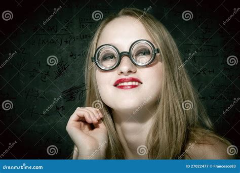 Blonde With Nerdy Glasses