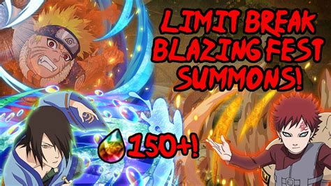 Blazing Fest Limit Break Summons 150 Pearls Naruto Ultimate Ninja