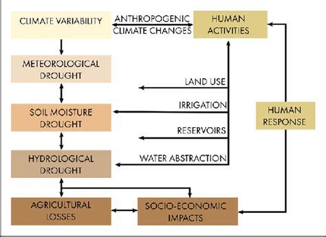 Drought Hazard Propagation The Diagram Shows That Human Activities