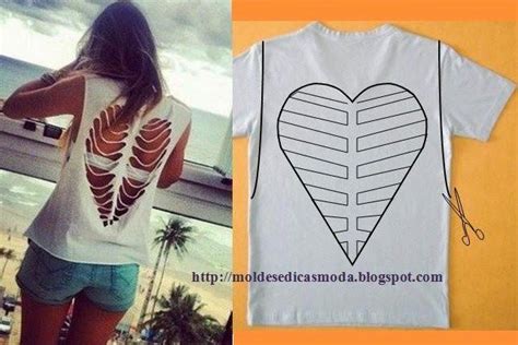 Moda E Dicas De Costura RECICLAGEM DE T SHIRT Diy Cut Shirts T