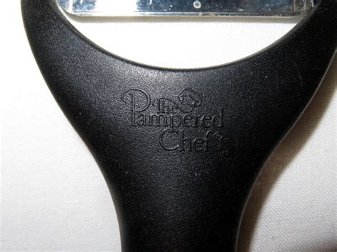 The Pampered Chef Serrated Peeler Black Handle With Blade