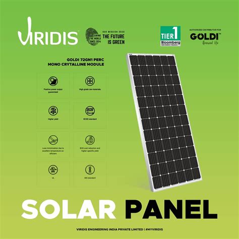 Goldi 72GN1 24V Mono PERC Solar Module At Rs 24 5 Watt Goldi Green