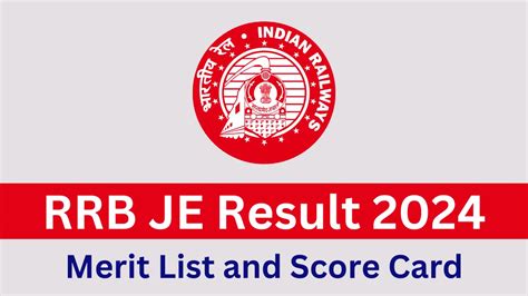 Rrb Je Result Check Cbt Merit List And Score Card Rrbcdg Gov In