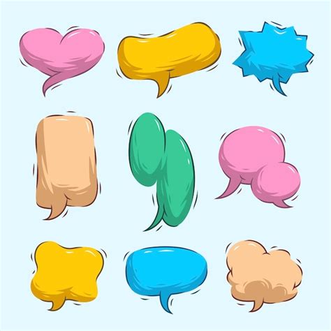 Free Vector Hand Drawn Speech Bubble Doodle Illustration