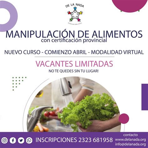 De La Nada Asociaci N Civil Curso Manipulaci N De Alimentos