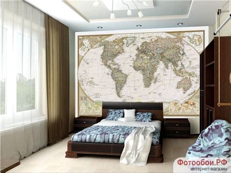 Купить фотообои Карта мира (#1419) | заказать в каталоге интернет ...