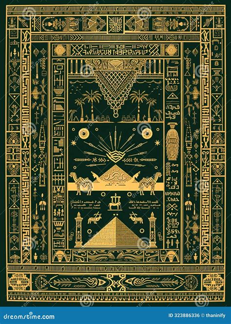 A Black And Gold Book Cover With A Picture Of A Pyramid Stock