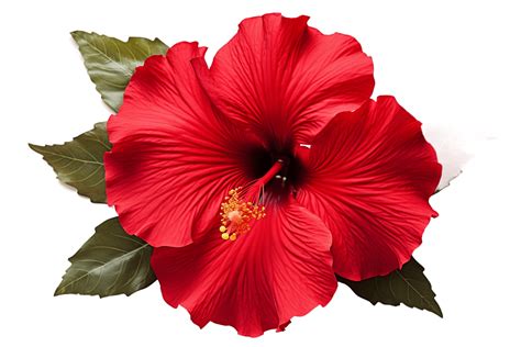 Ai Generated Red Hibiscus Flower On Transparent Background Ai Png