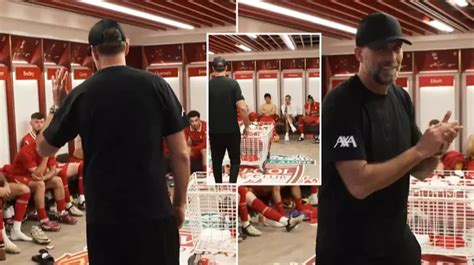 Jurgen Klopp Delivers Emotional Final Dressing Room Message To Liverpool Players In Behind The