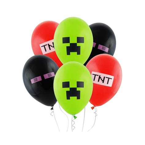 GODAN Balony Minecraft Piksele 30 Cm 5 Szt 6358