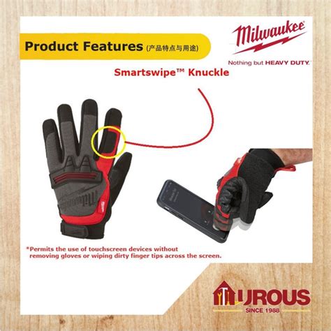 Milwaukee Heavy Duty Demolition Hand Glove 48 22 8731 Medium 48 22