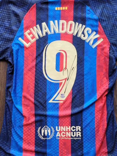 AUTOGRAF Robert LEWANDOWSKI Koszulka Barcelona Warszawa Kup